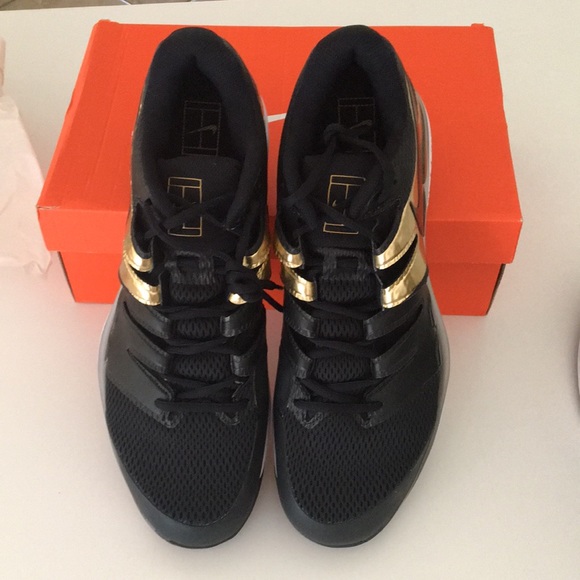 Nike Air Zoom Vapor X HC Black Gold AA8030 15 Med - Picture 3 of 9